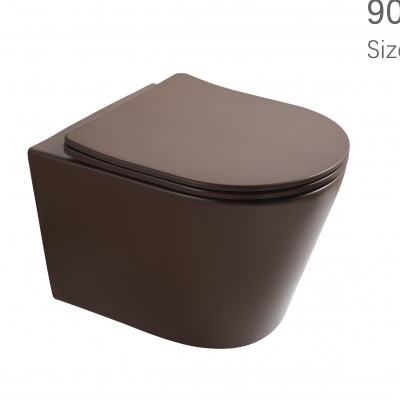 Matte brown wall hung toilet bowl manufacturer